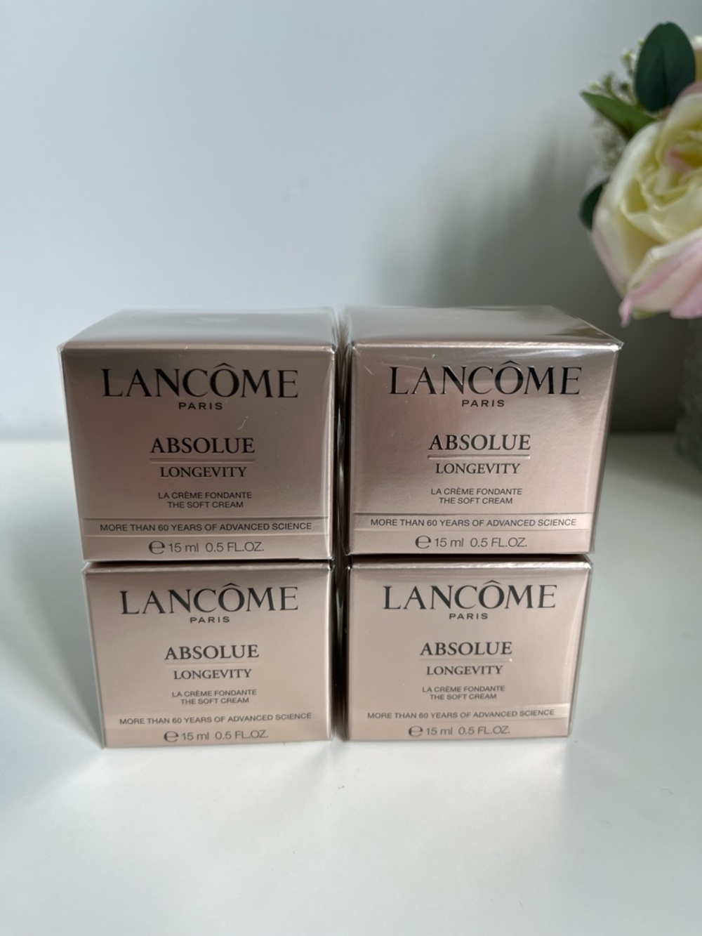 New Lancôme Absolue Longevity Soft Cream 15ml*4=60 mL